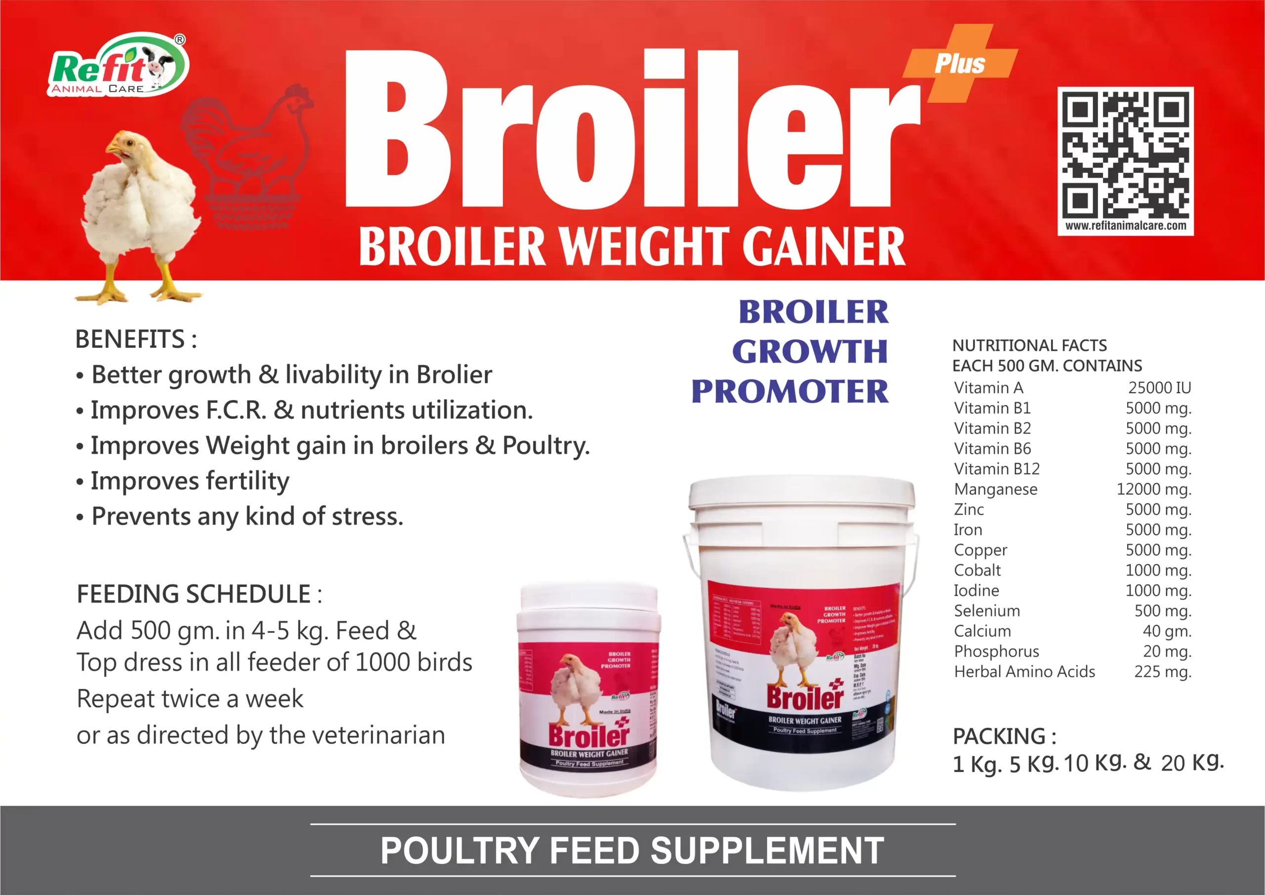 BROILER+ - Broiler Chicken Weight Gain Medicine for Poultry in INDIA