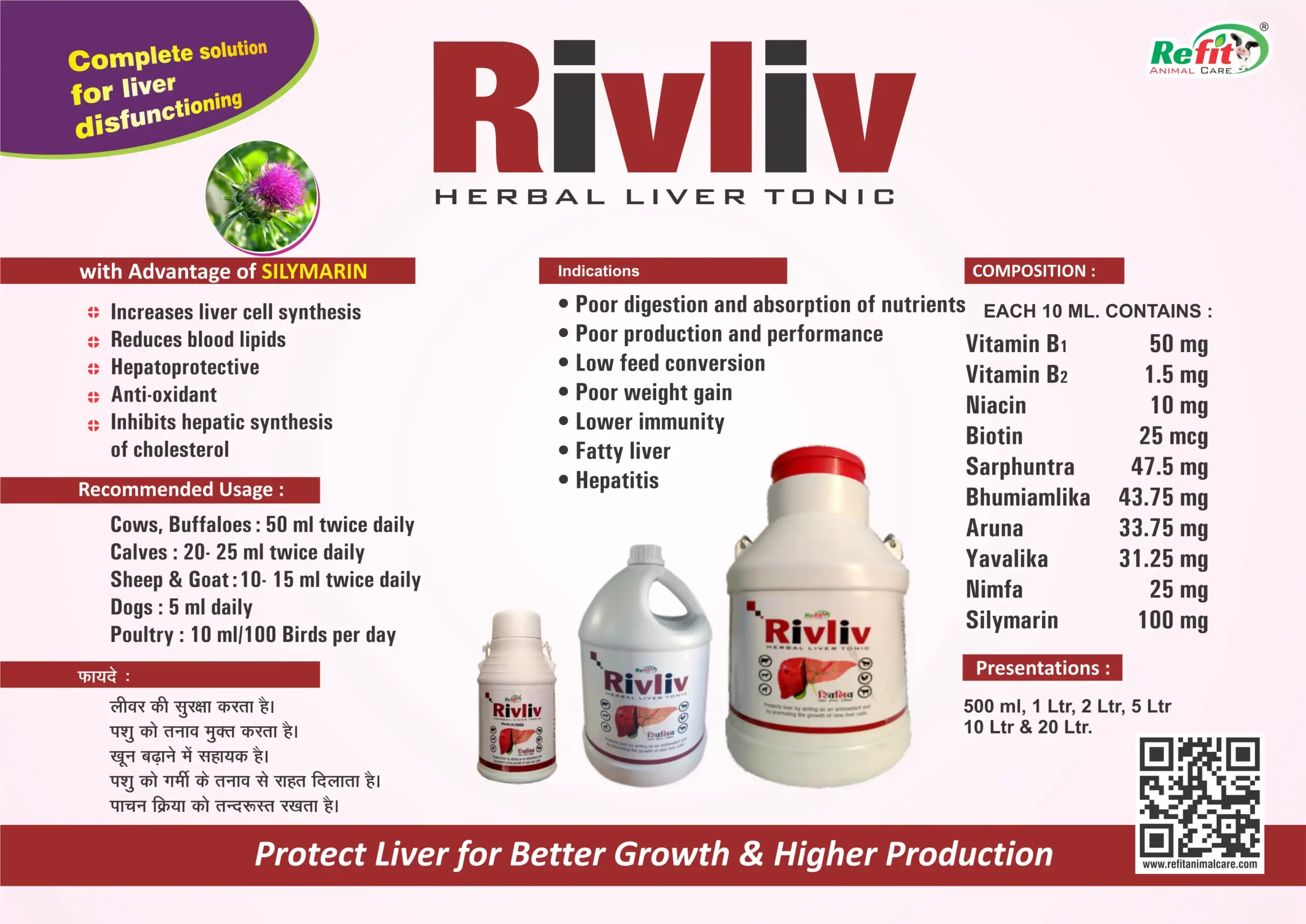 RIVLIV - Veterinary Liver Tonic for Cattle In INDIA